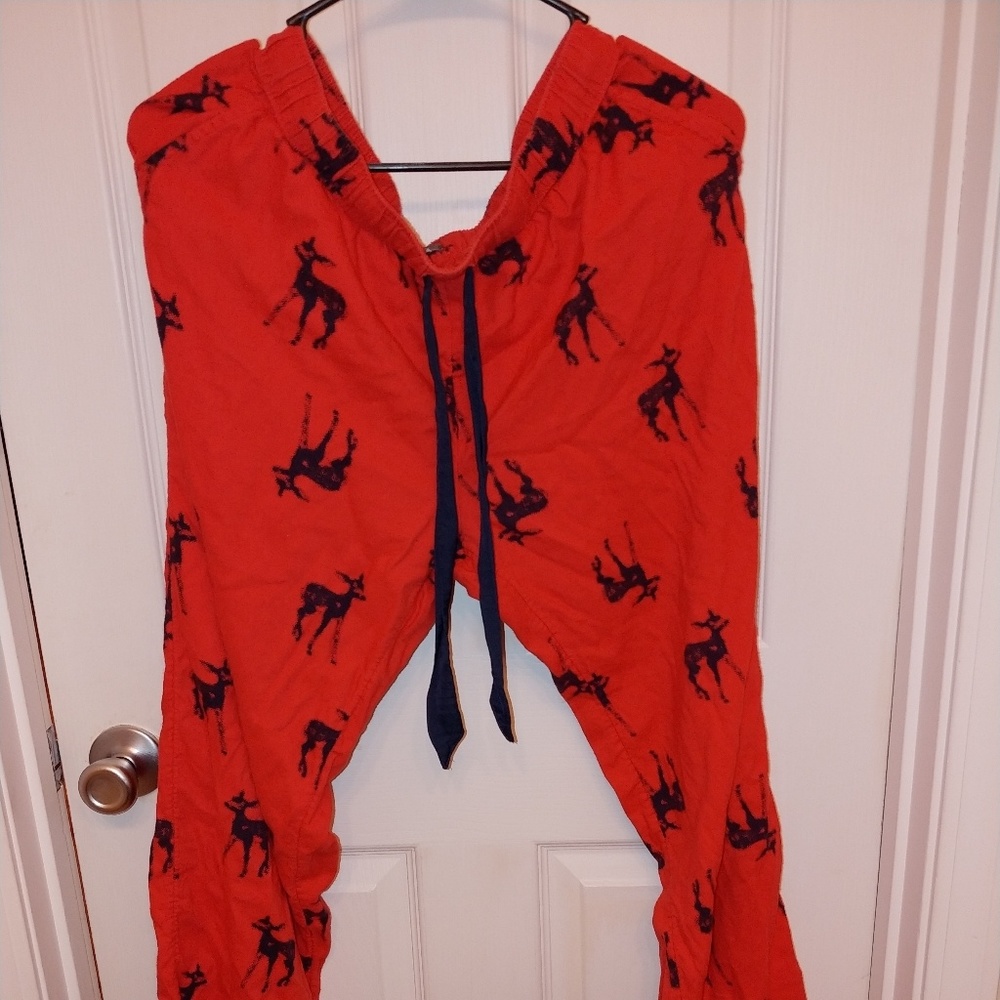 Deer pajama pants.